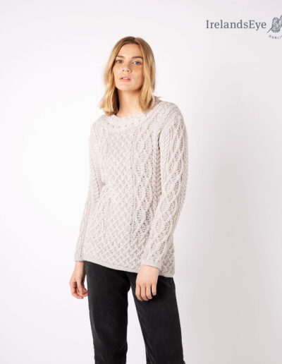 A899 Spindle Aran Cable Neck Sweater in Silver Marl_Medium_FINAL (2)